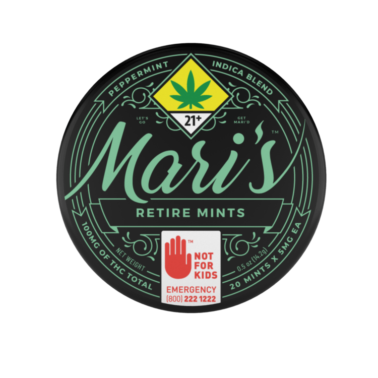 Mari's Mints: Retire Indica Peppermint - 20pk 100mg