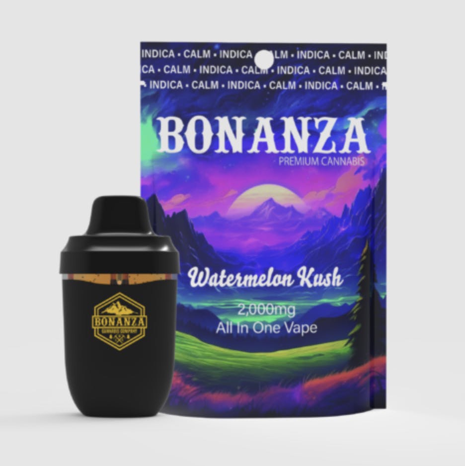 Bonanza- 2g Watermelon Kush AIO Vape- Indica