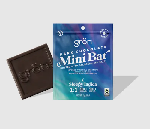 1:1 Dark Chocolate Mini Bar – Sleepy Indica – CBN/THC-2