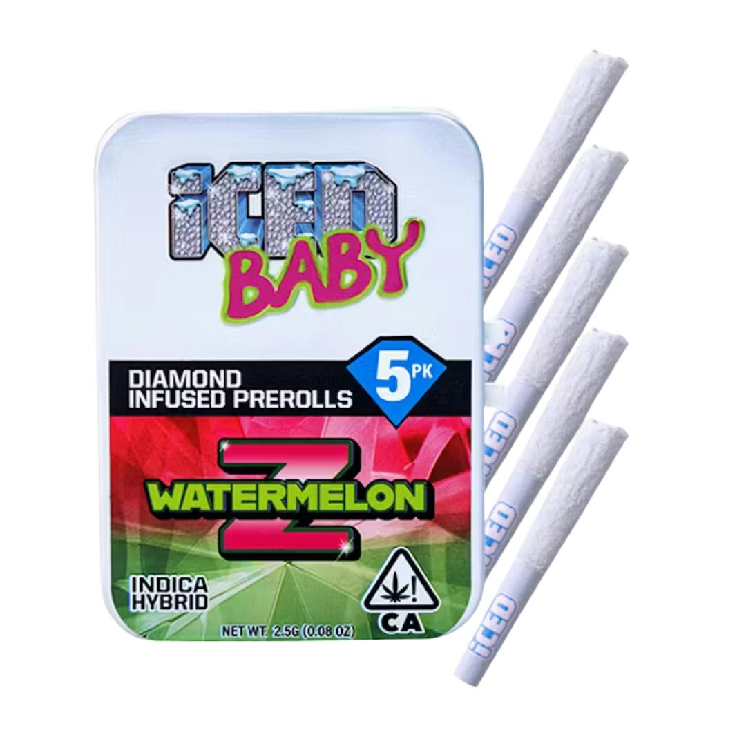 WATERMELON Z ICED INFUSED PREROLLS 5PK