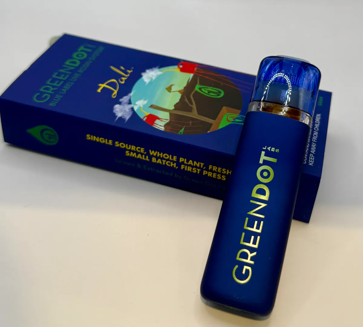 Green Dot – Blue Label Live Rosin Disposable – Dali (H) .5g