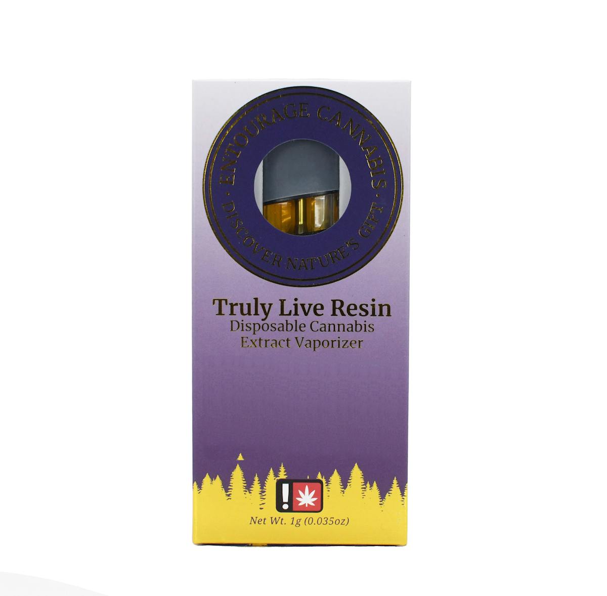 Photo of Entourage Cannabis 1g ZESTY ZEN LR Disposable Cannabis Extract Vaporizer