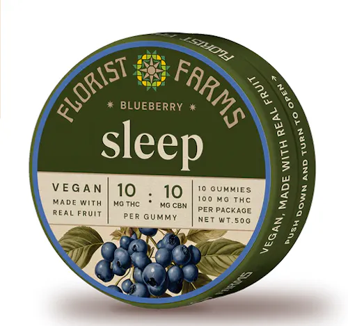 FLORIST FARMS | BLUEBERRY | SLEEP | THC:CBN GUMMIES | 100MG-active