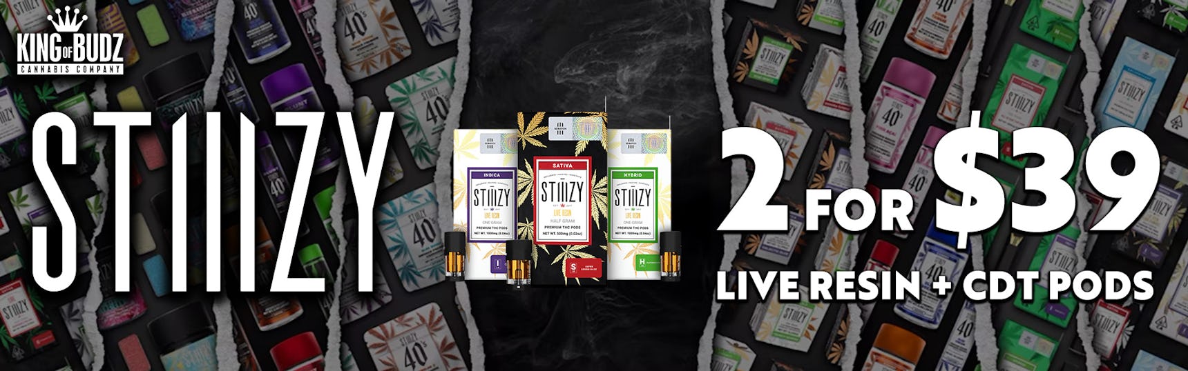 Stiiizy Live Resin Pods 2/$39