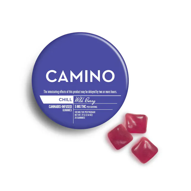 Camino Gummies Chill-Wild Berry 20pk/100mg (indica, 2.8g)