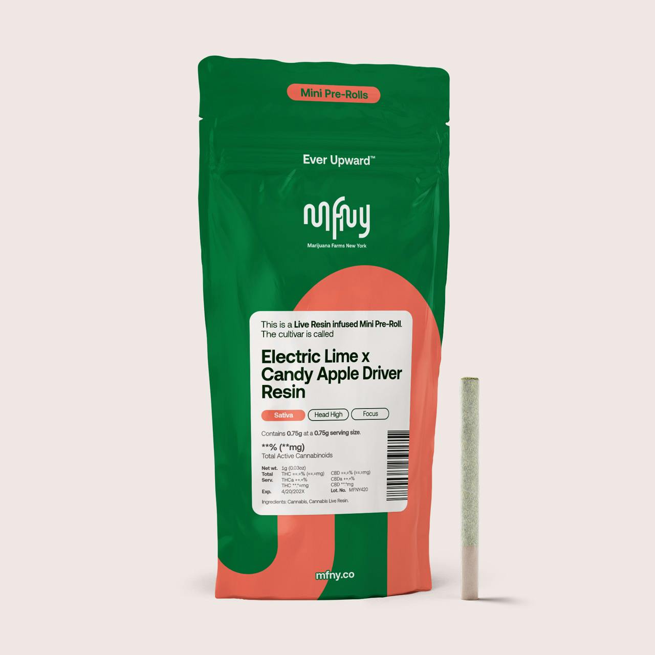 MFNY- Infused Pre-Roll- Electric Lime x Candy Apple Driver Resin
