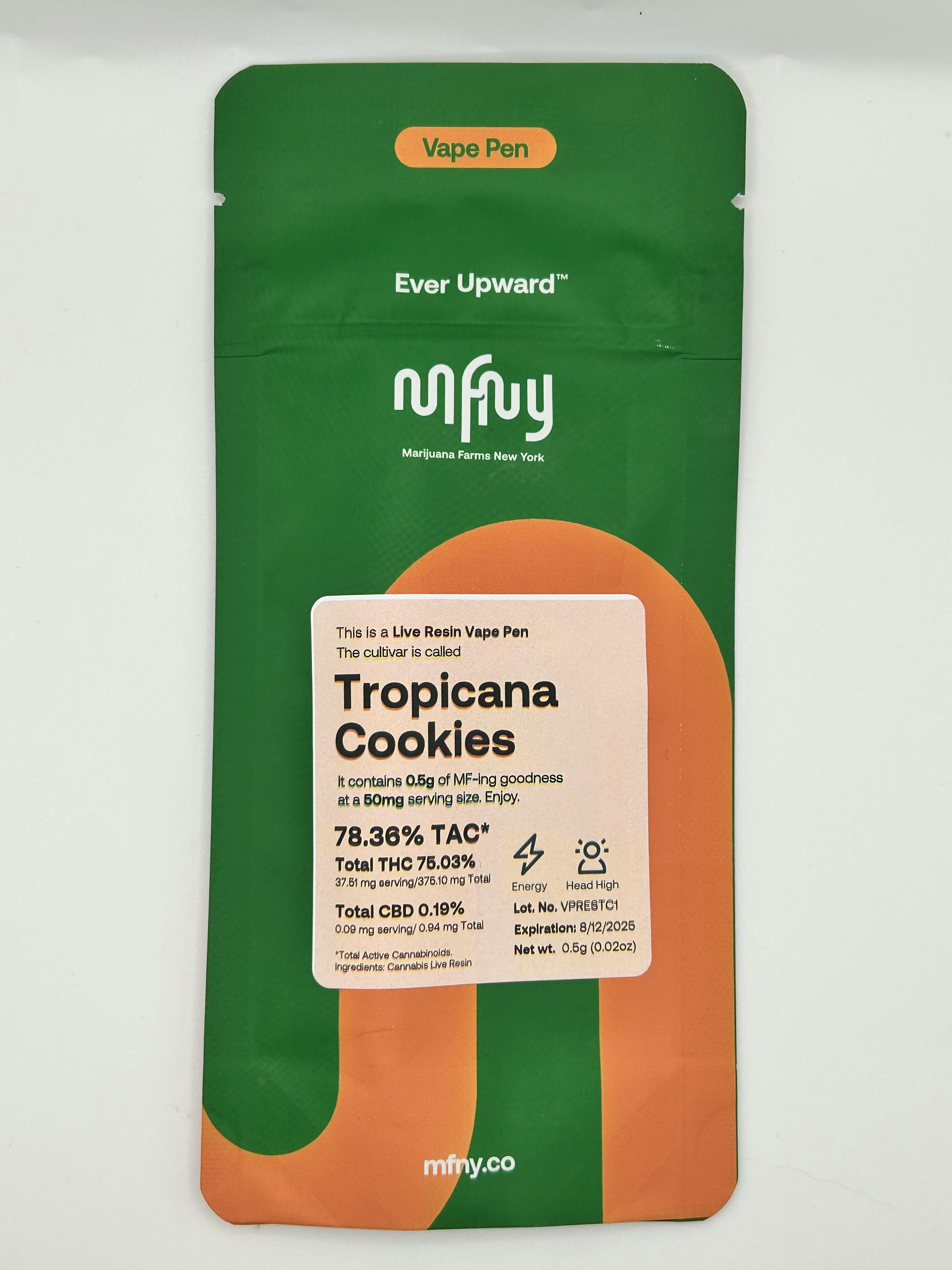 Photo of MFNY – Tropicana Cookies Live Resin 510 Vape