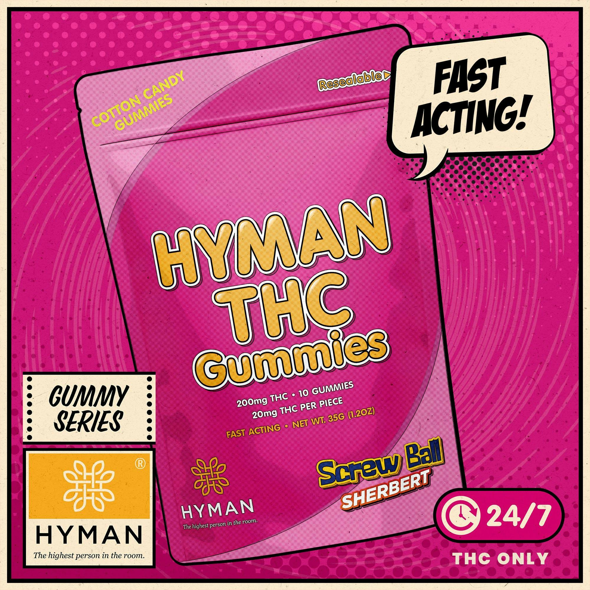 Hyman - Screwball Sherbert 200mg Fast Acting