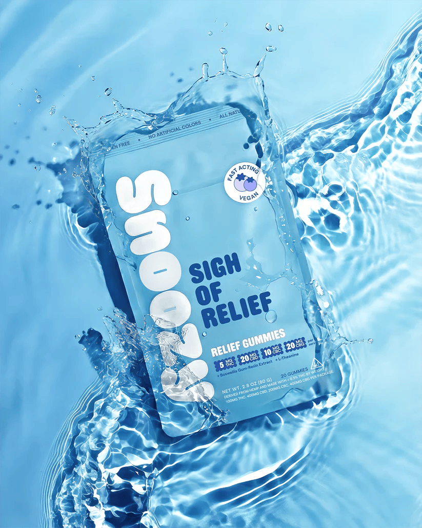 Snoozy | Sigh of Relief: Relief Gummies | Blueberry | 100mg | 20 ct