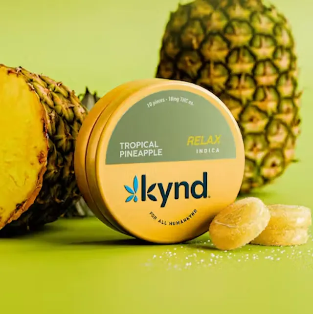 Kynd Gummies - Relax Tropical Pineapple 10pk/100mg (indica, 2.8g)