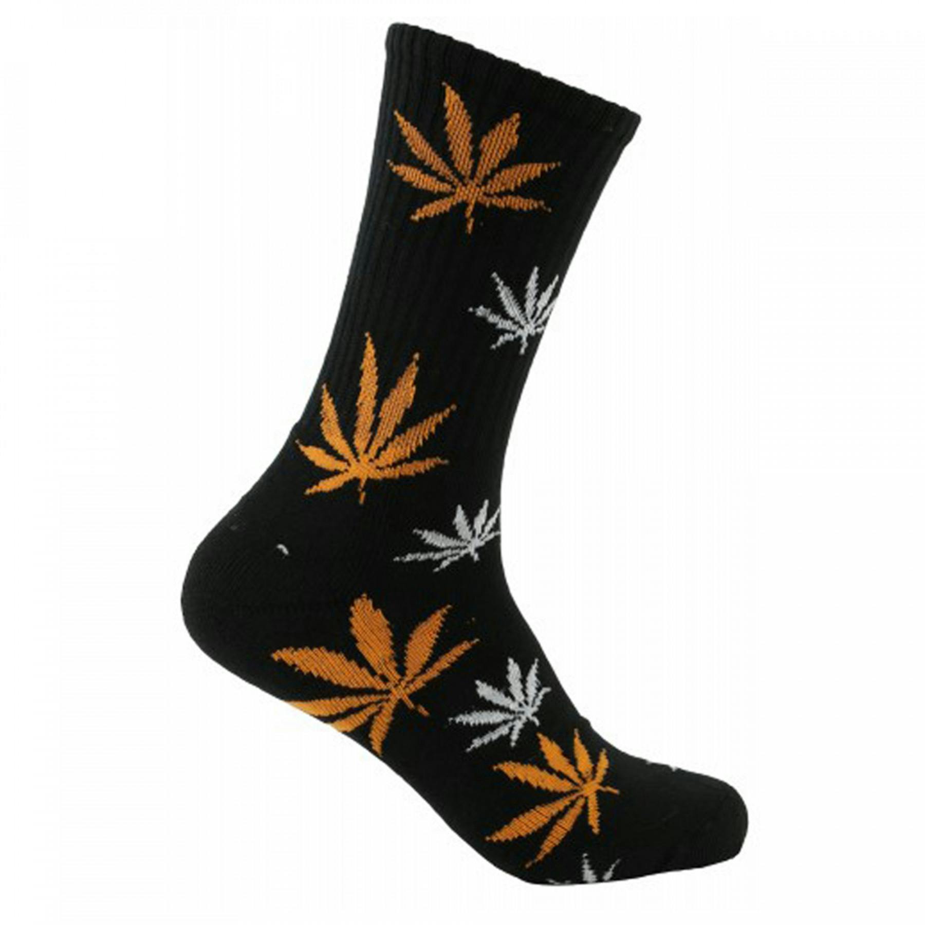 Mad toro - black & orange leaf socks