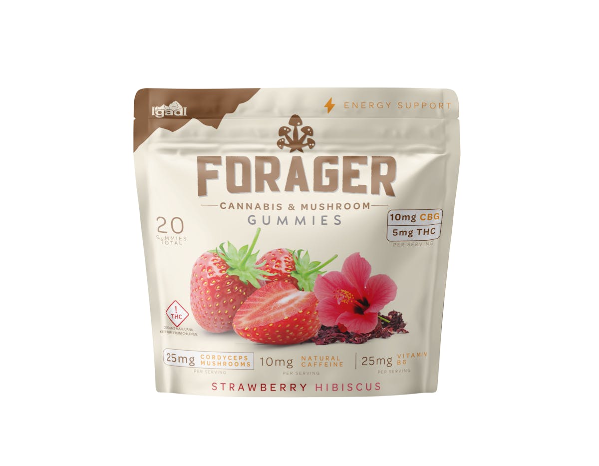 Photo of IgadI | Forager Energy Gummies | Strawberry Hibiscus 2:1 (THC/CBG)