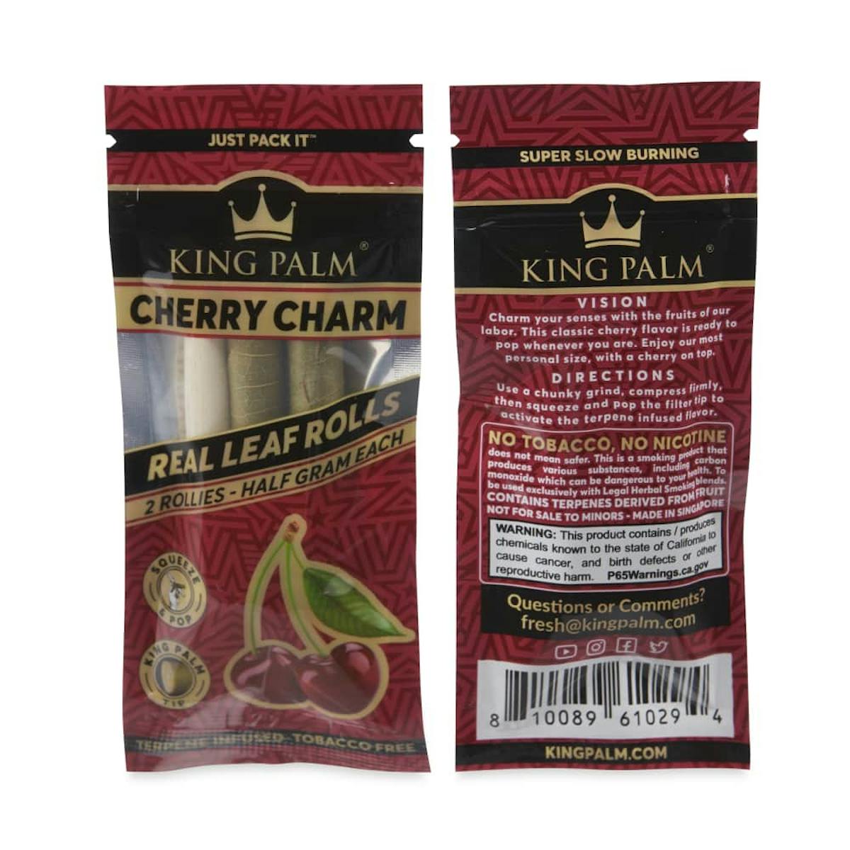 Image of Cherry Charm | 0.5g “Rollie” King Palm 2pk