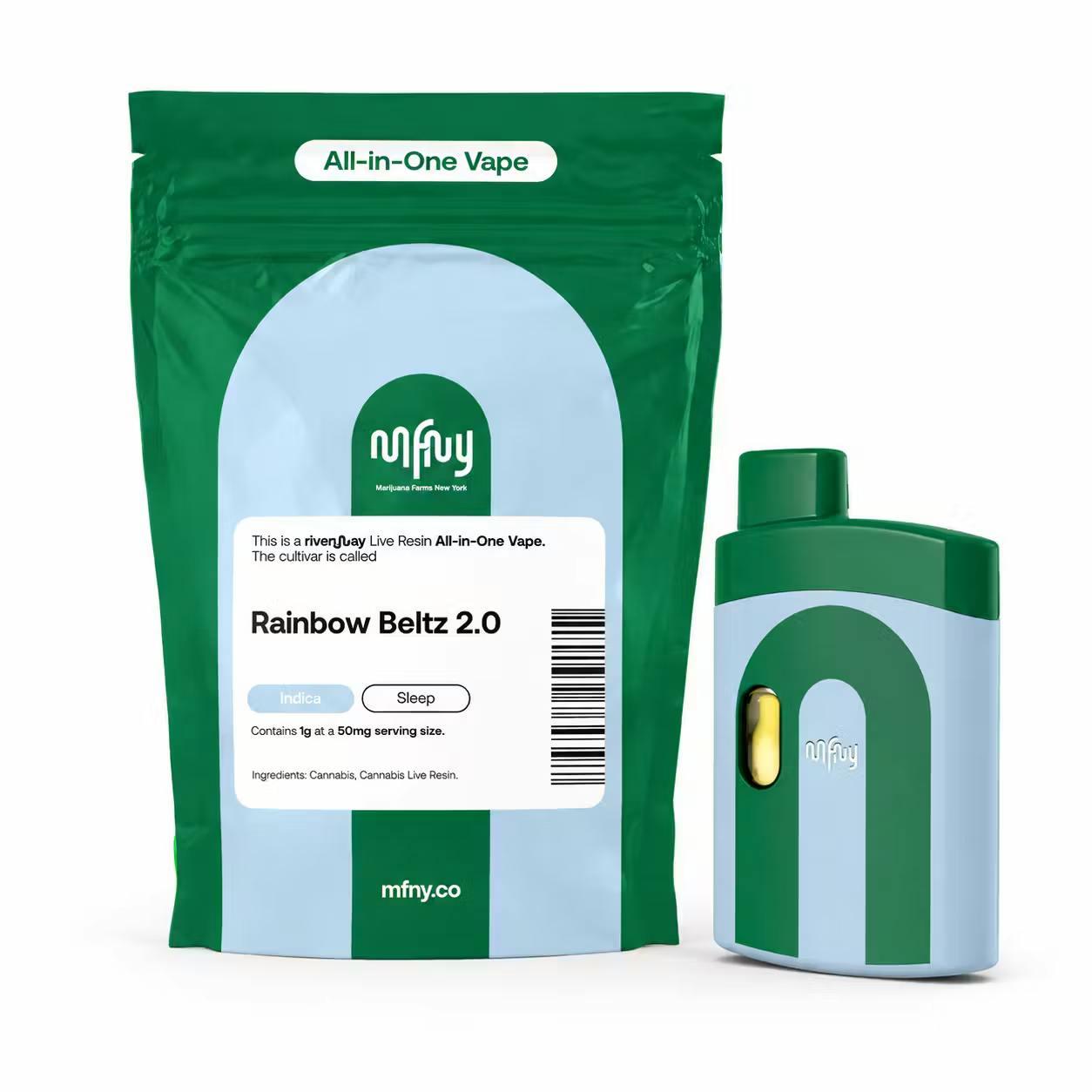 MFNY - 1g Live Resin Disposable - Rainbow Beltz 2.0