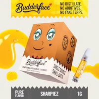 BUDDERFACE | Sharpiez | 1G | Artisanal Live Resin 510 Disposable Cart - product image at King of Budz