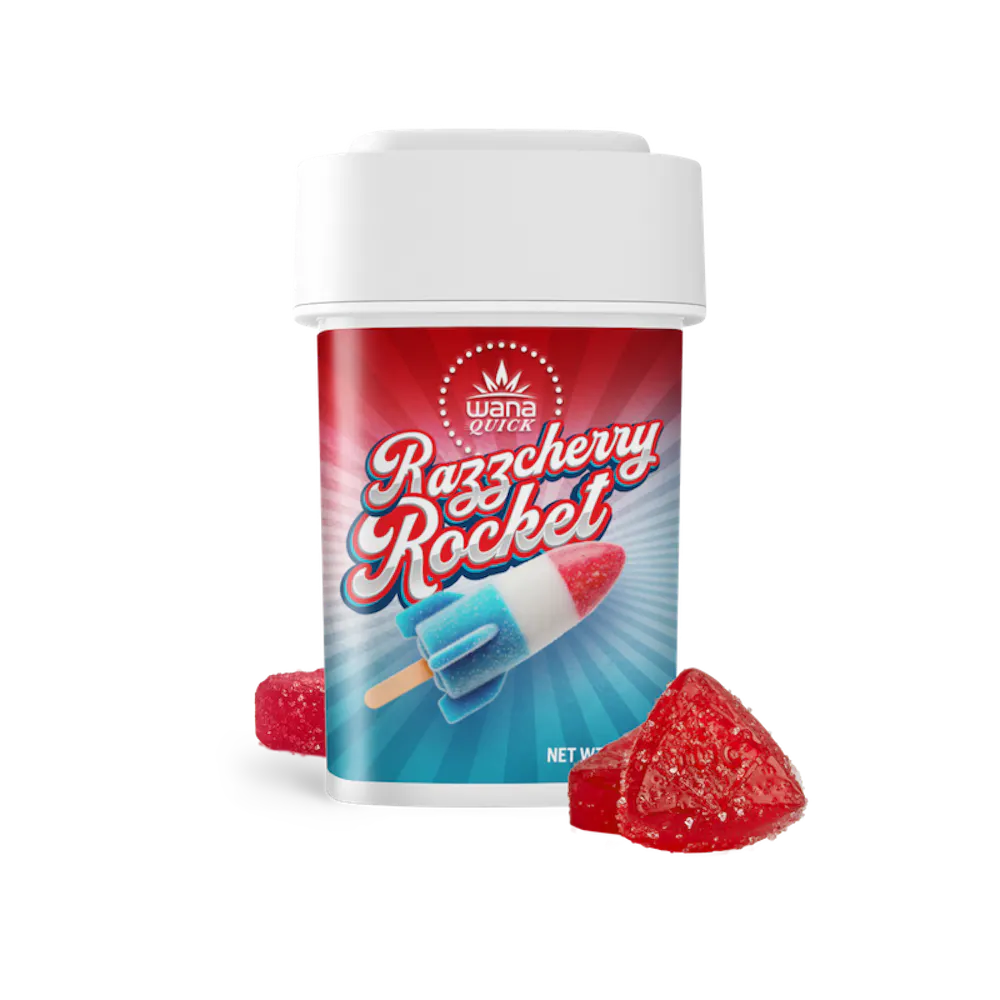 Product Wana Quick - Razzcherry Rocket Fast Acting Gummies (100mg 20pk)