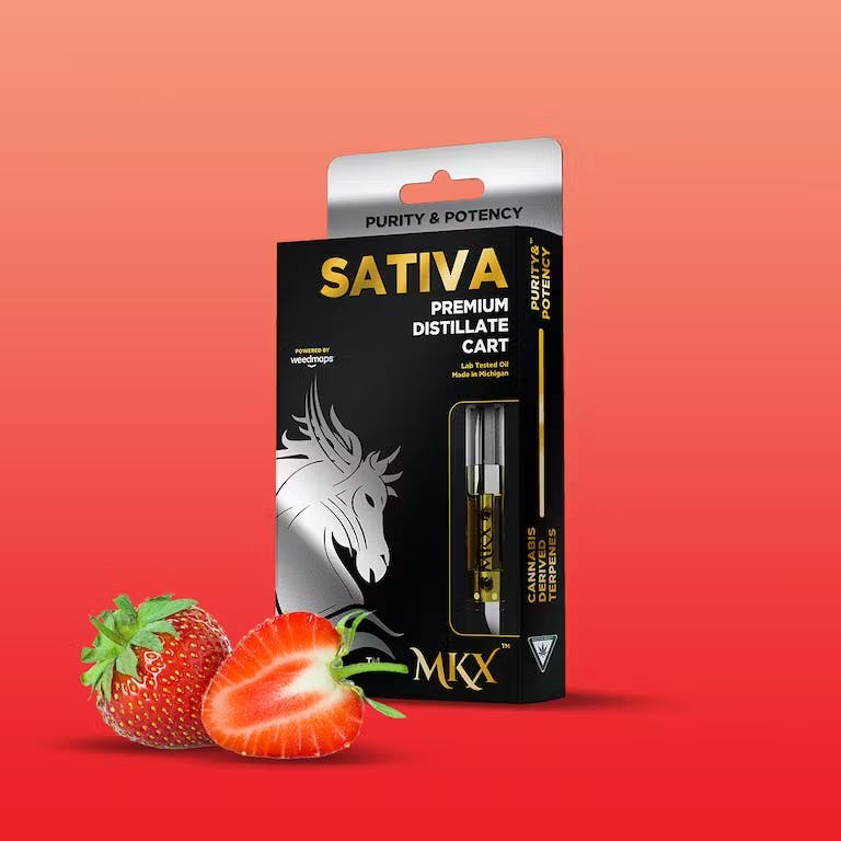 1000mg D8 Vape Cart - Strawberry Cough - Sativa - 1ml - 10X