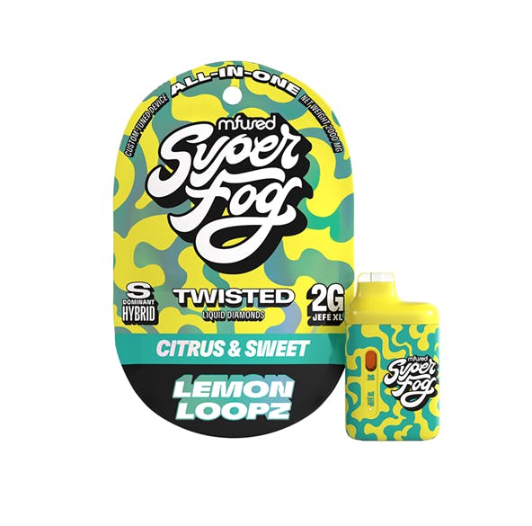 infused super fog vape Super Fog MFused Super Fog Twisted Jefes XL | Lemon Loopz | Liquid Diamonds  Infused All-in-One Vape 2g