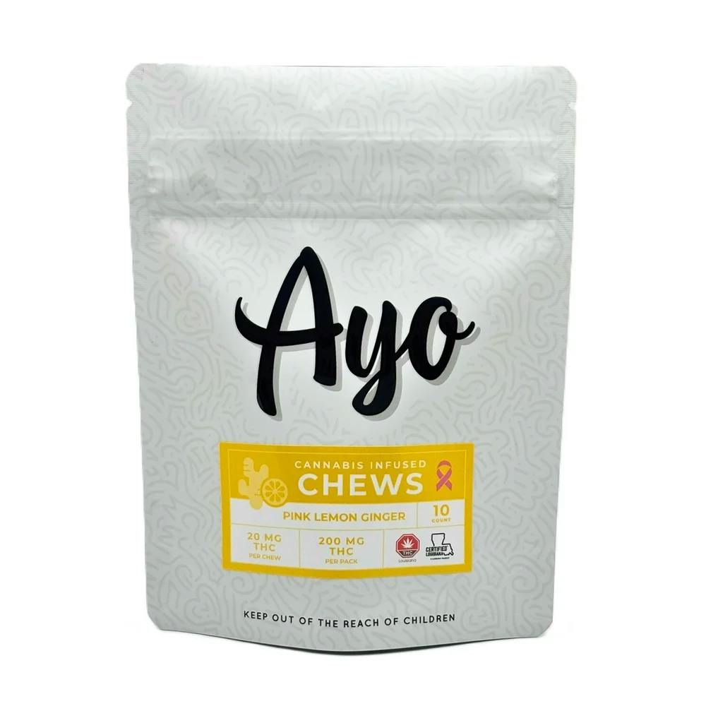 Ayo: Gummies | Pink Lemon Ginger | 200mg | 10pk | GDF - Jennings