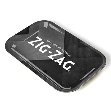 Zig Zag | Small Black Logo Rolling Tray - 7in x 5.5in