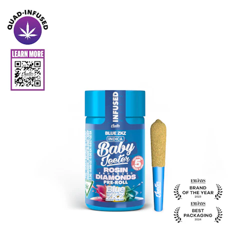 Blue ZKZ Baby Jeeter Infused Pre-Roll 5-pack | 2.5g - product image at King of Budz