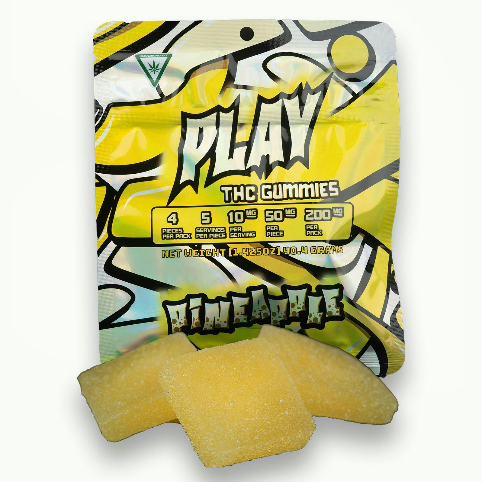 Product: PLAY | Peach 200mg Gummies
