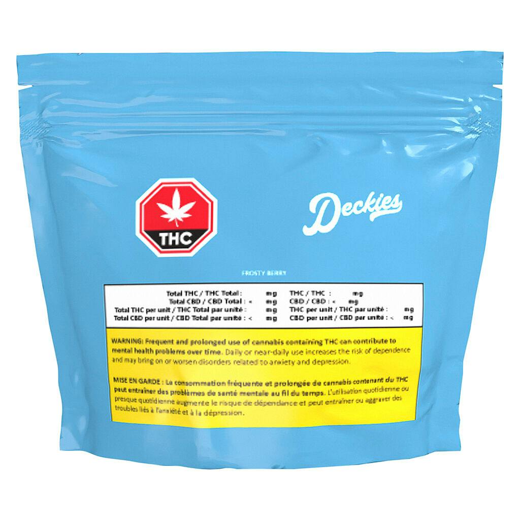 Deckies - frosty berry thc pouches - 10 caps