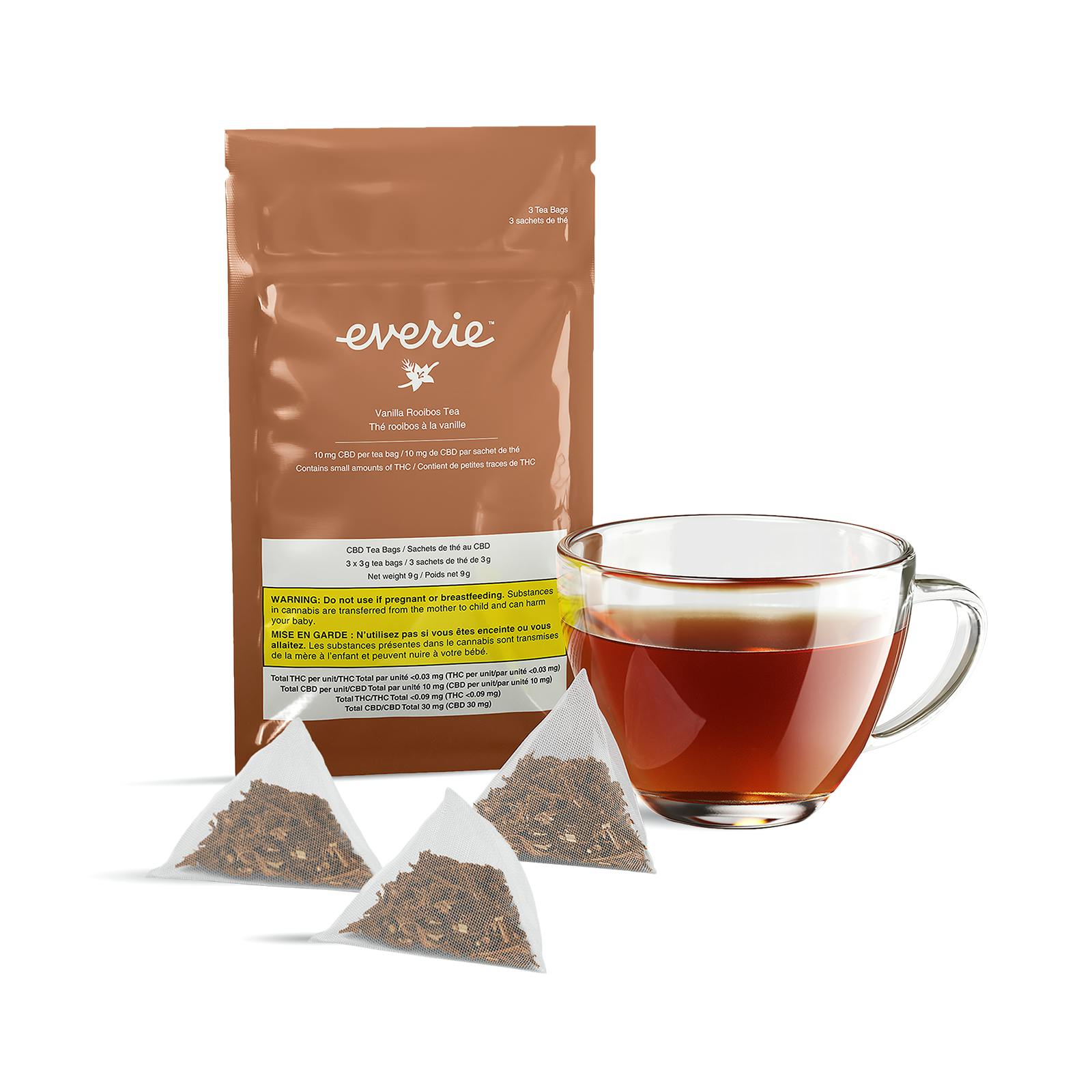 CBD Rooibos Tea by Everie Drinkable CBD Edible Cannabis Delivery open now