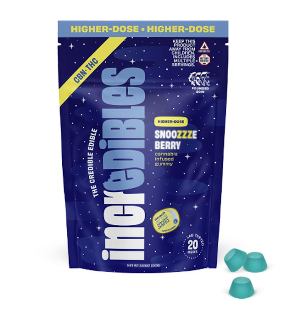 Photo of Incredibles 5:1 Snoozzzeberry Gummies 100mg 20pk (THC:CBN)