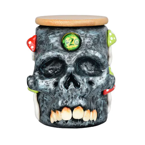 Third Eye Skull Glass Jar-active