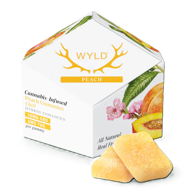 Wyld Gummies Peach 2:1 CBD:THC 10pk/50mg (1.4g)