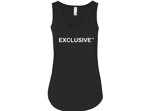 Exclusive Womens Black V Neck Tank Top – XL-active