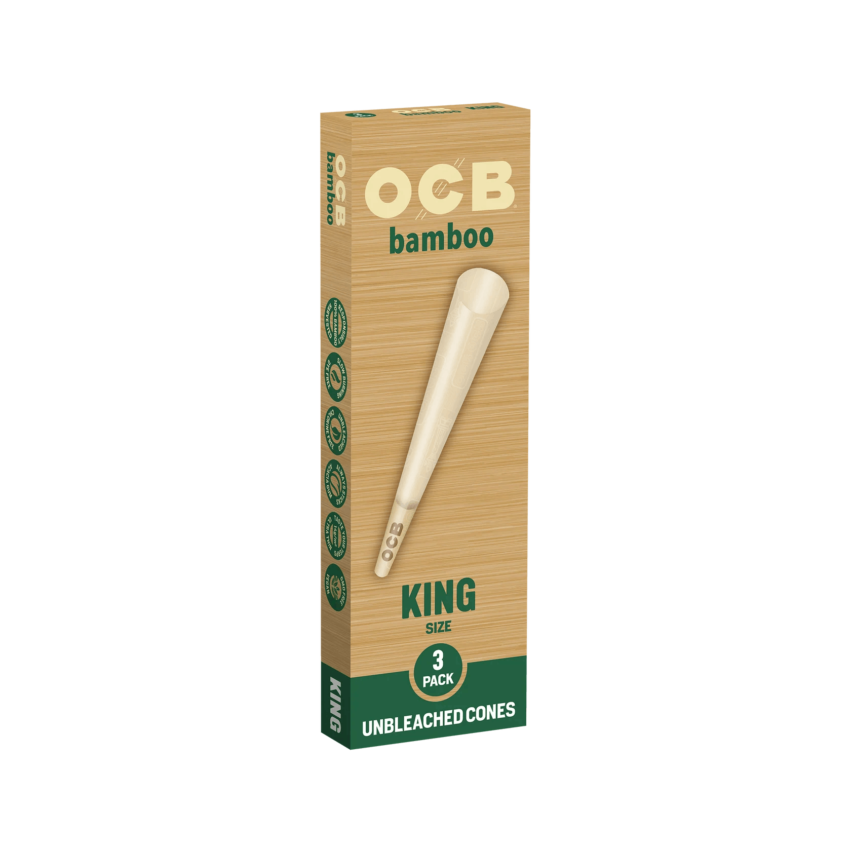 Product: OCB | Bamboo King Cones - 3pk