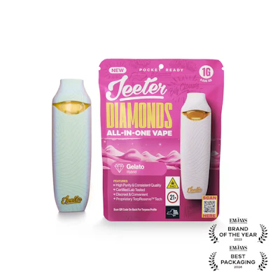 Jeeter - 1g Diamond Disposable - Gelato - DISPOSABLES by Jeeter at King of Budz