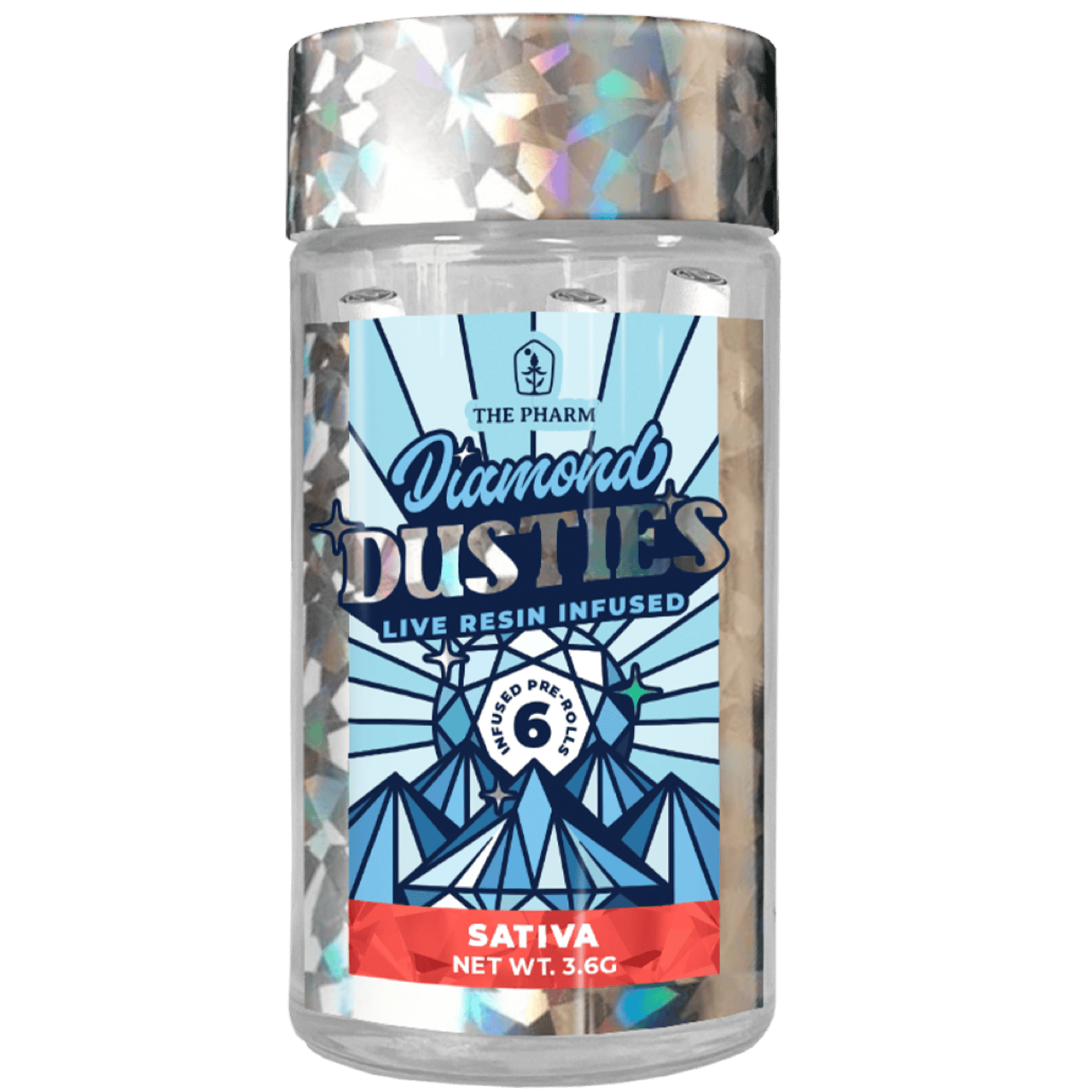 Dusties - Diamond Infused Prerolls 6pk - Ruby (S) (3.6g)