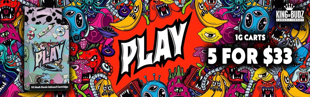 Play 1g Hash Rosin Carts - 5/$33