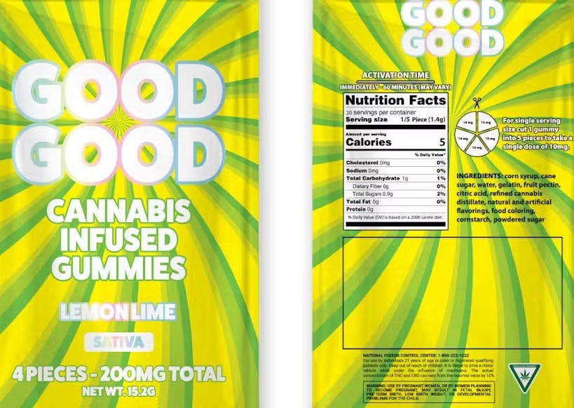 Good Good - 200mg Gummies - Lemon Lime