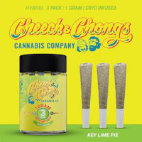 Cheech & Chong - 3 Pack Cryo Infused Pre-Roll - Key Lime Pie (H) - product image at King of Budz