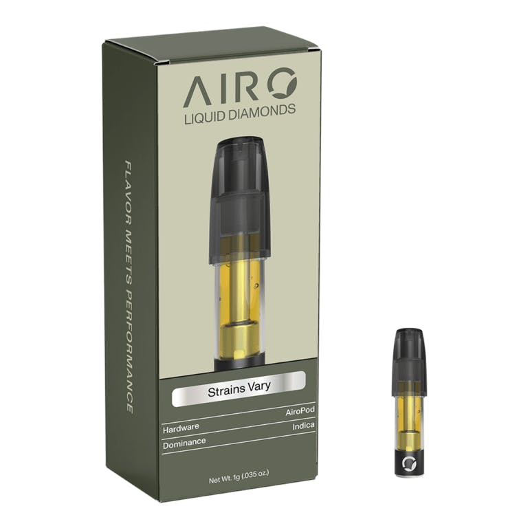 Product DF Airo 1g Liquid Diamonds Cartridge - Gorilla Glue #4 (Indica)