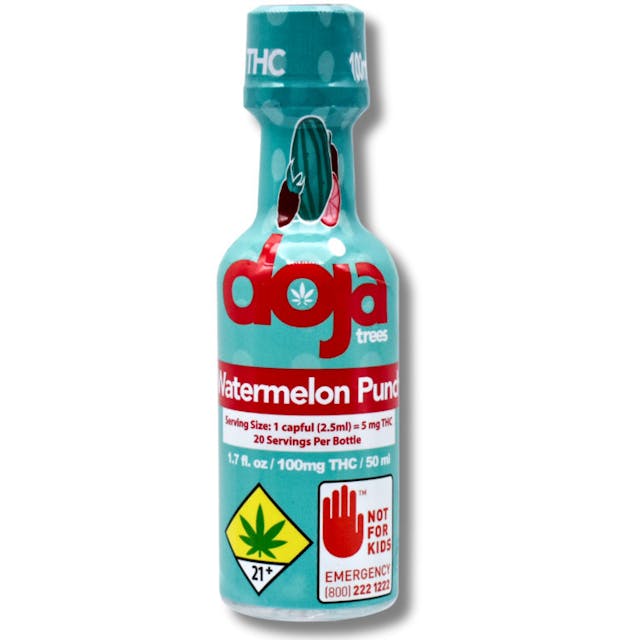 Doja Trees Beverage - Watermelon Punch  - 1.7 fl. oz - 100mg THC