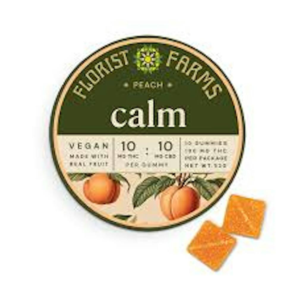 Product Vegan Gummies | Peach (Calm) | 100mg | Florist Farms