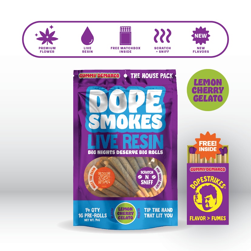 Dope Smokes - Lemon Cherry Gelato 14pk Infused Pre-Rolls