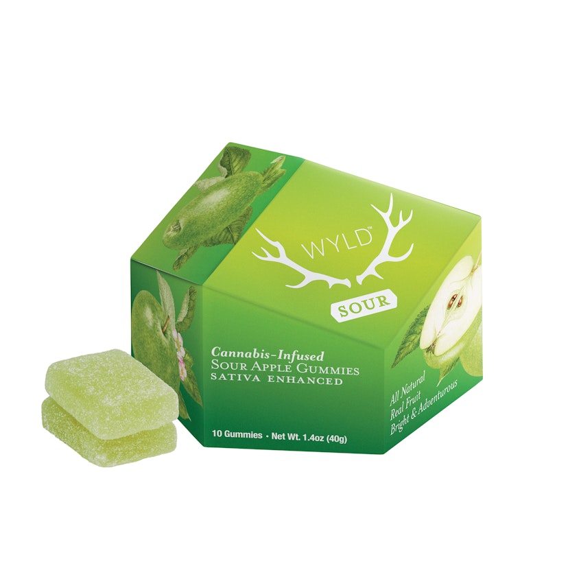 WYLD Edibles: Sour Apple Gummies (S) 100mg