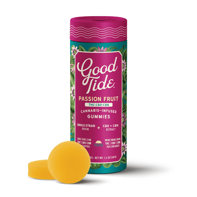 Good Tide | 200mg Rosin Gummies | Passion Fruit 2:1:1
