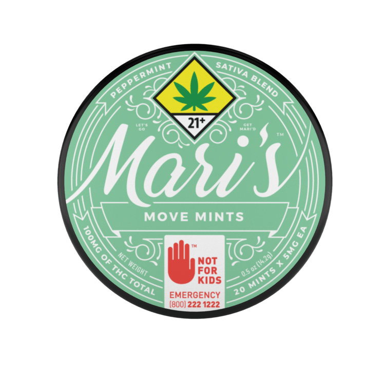 Mari's Mints: Move Sativa Peppermint - 20pk 100mg