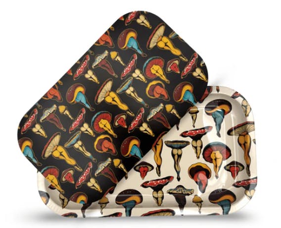 Product ZZZ's | Rolling Tray with Magnetic Cover - Shroom Booties by Cecilia Granata