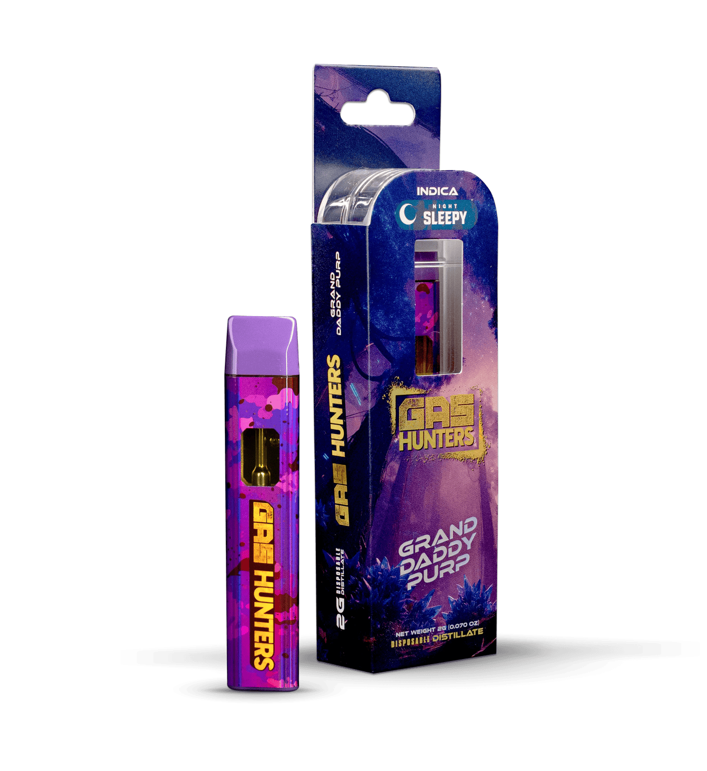 Product: Gas Hunters | Disposable Vape - 2g - Granddaddy Purp