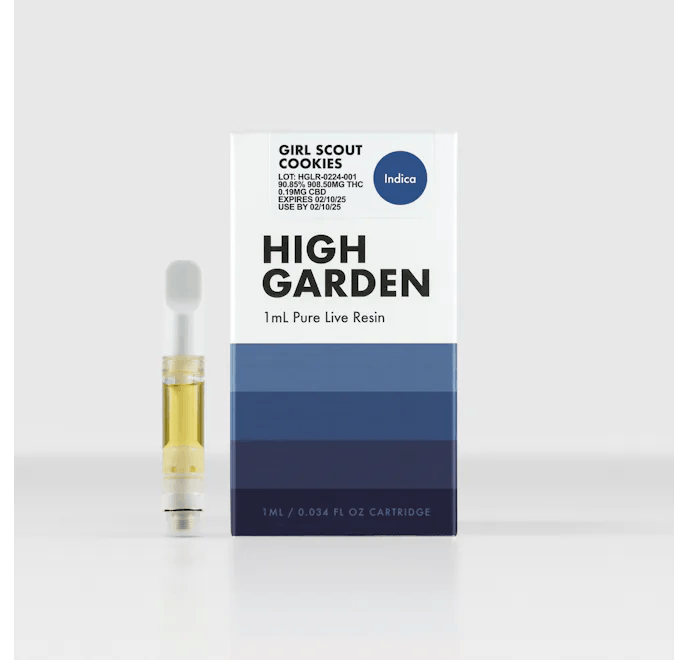 High Garden | Girl Scout Cookies | Live Resin 510 Cart | 1g