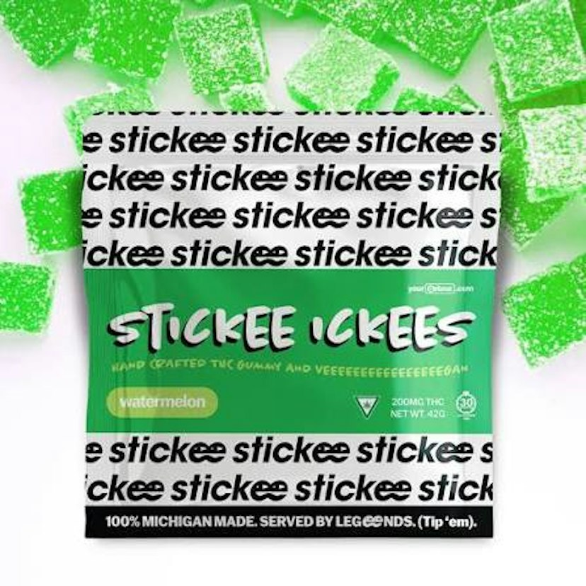 Stickee Ickees 200mg Gummies Watermelon