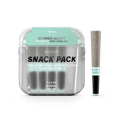 Boutiq - 5-Pack .5g Live Diamond Infused Prerolls - Blinker Berry - PRE_ROLLS by Boutiq at King of Budz